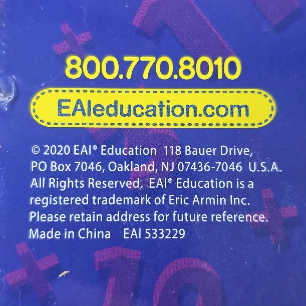 Multiplication FLASHCARDS Educational EAI Math Flash Cards - SEALED BOX
